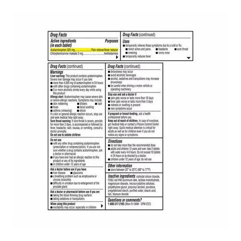 Coricidin Hbp, Cold And Flu Tablets, 10 Count