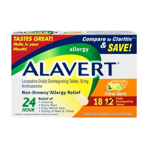 Alavert, 24 Hour Orally Disintegrating Tablets Citrus Burst, 18 Count Alavert