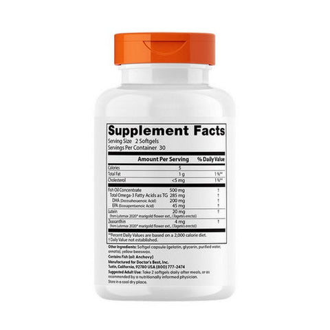 Doctors Best, Natural Vision Enhancers, 60 SoftGels Doctors Best