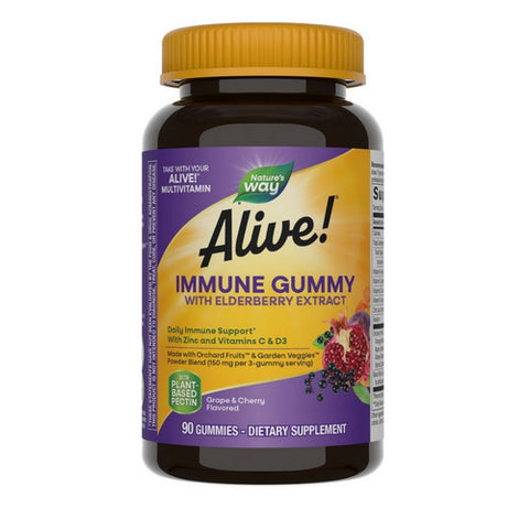 Alive! Immune Gummy With Elderberry Extract 90 Chews by Nature's Way