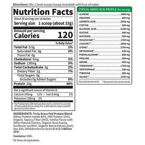 Garden of Life, Sport Certified Grass Fed Whey Protein, 23.28 Oz Garden of Life