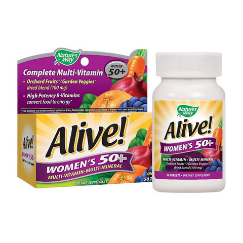 Alive! Women'S 50+ Multi-Vitamin Multi-Mineral 50 Tabs by Nature's Way