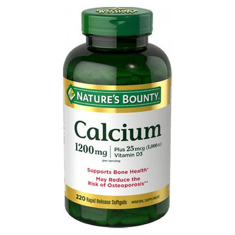 Nature's Bounty Calcium 1200 mg Plus Vitamin D3 Mineral Supplement Softgels 220 Softgels by Nature's Bounty