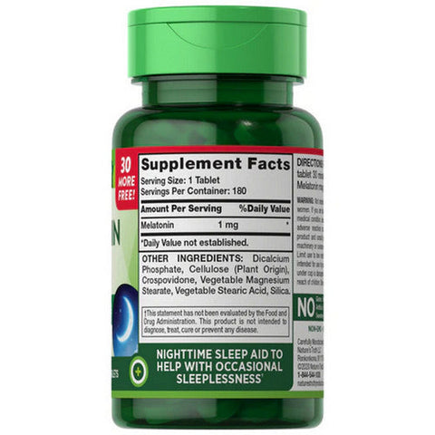 Nature's Truth, Melatonin, 1 Mg, 180 Tabs Nature's Truth