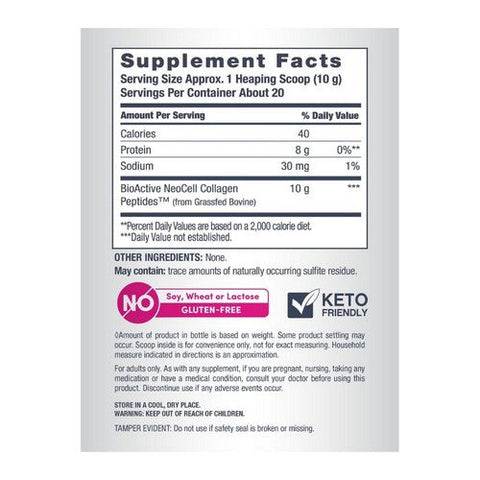 Neocell Laboratories, Super Collagen Peptides Unflavoured, 14.1 Oz Neocell Laboratories