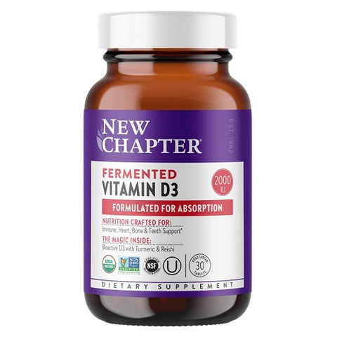 New Chapter, Fermented Vitamin D3, 2000 IU, 30 Count New Chapter