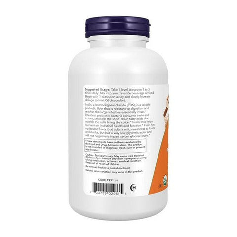 Now Foods, Inulin Prebiotic Pure Powder Organic, 1 lb Now Foods