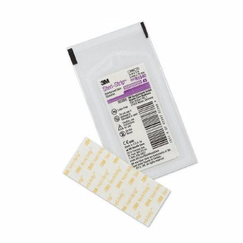 3M, Skin Closure Strip 3M Steri-Strip 1/8 X 3 Inch Nonwoven Material Reinforced Strip White, Case Of 4 3M