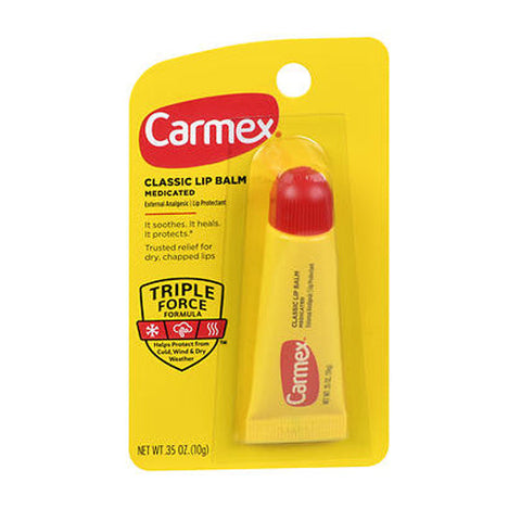 Carmex, Classic Lip Balm Medicated Original, 0.35 Oz, Box Of 12 Carmex