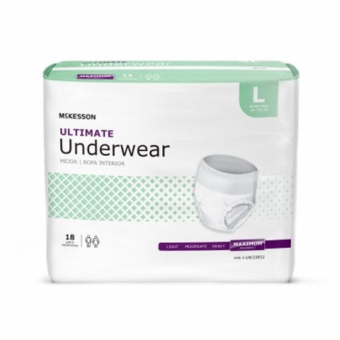 Unisex Adult Absorbent Underwear Count of 18 by McKesson