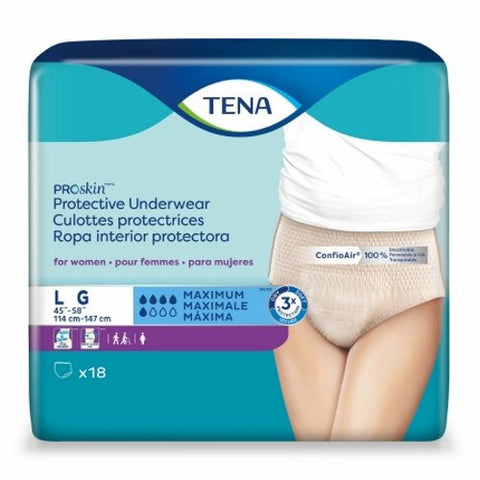 Female Adult Absorbent Underwear Count of 18 by Tena
