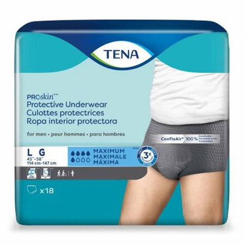 Male Adult Absorbent Underwear Count of 18 by Tena