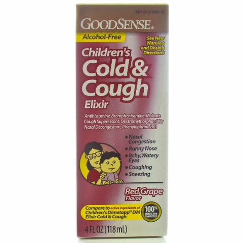 Good Sense, Children Cough & Cold Elixer, 4 Oz Good Sense