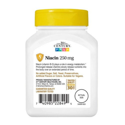21st Century, Niacin, 250mg, 110 Tabs 21st Century