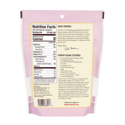 Bobs Red Mill, Baking Soda, 16 Oz(Case Of 4) Bobs Red Mill