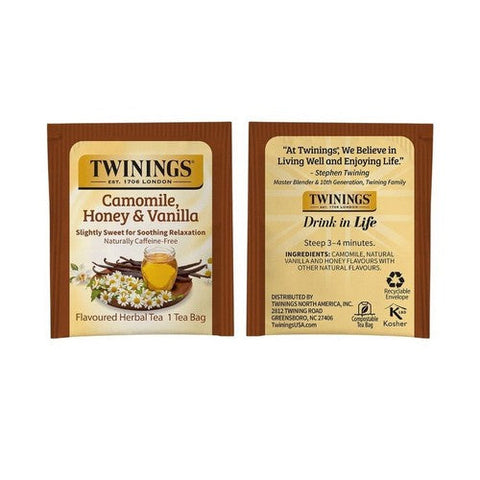Twinings Tea, Tea Hrbl Cammle Hny Vnla, 20 Bags(Case Of 6) Twinings Tea