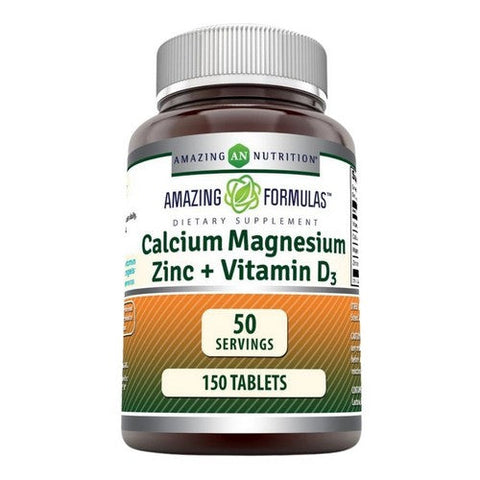 Amazing Nutrition, Calcium Magnesium Zinc Plus Vitamin D3, 150 Tabs Amazing Nutrition