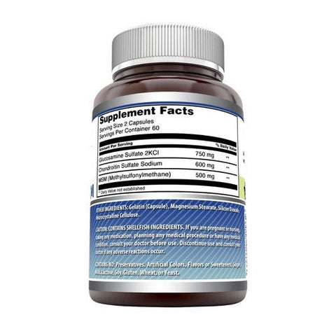 Amazing Nutrition, Amazing Formulas Glucosamine + Chondroitin + MSM, 1850 Mg, 1850 Mg Amazing Nutrition