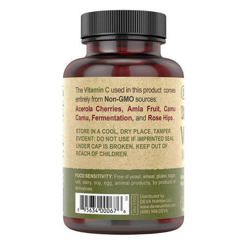 Deva Vegan Vitamins, Vegan Vitamin C Multi Source, 90 Tabs Deva Vegan Vitamins