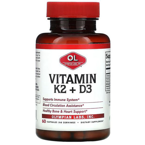 Vitamin K2 Plus D3 60 Caps by Olympian Labs