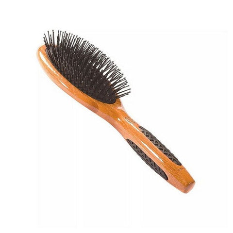 Bass Brushes, Premium Bamboo Handle With Professional Grade Nylon Pin Large Oval Hair Brush, 1 Count Bass Brushes
