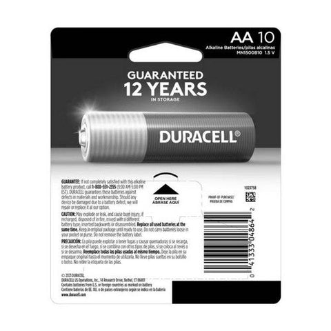 Duracell, Power Boost Alkaline Batteries Aa, 10 Count Duracell