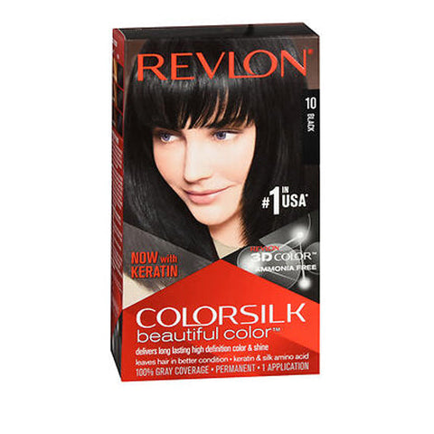 Revlon, Colorsilk Beautiful Color Permanent Hair color 10 Black, 1 Count Revlon