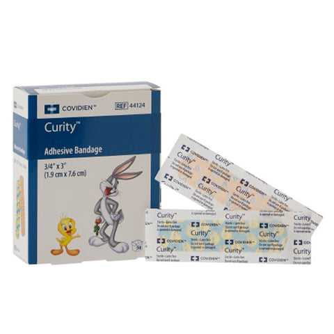 Cardinal, Curity Assorted Looney Tunes Adhesive Strip Ã‚Â¾ x 3 Inch, Box Of 1 Cardinal