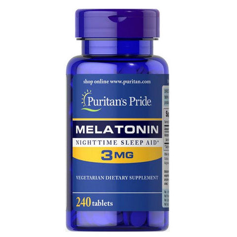 Puritan's Pride, Melatonin, 3 mg, 240 Tablets