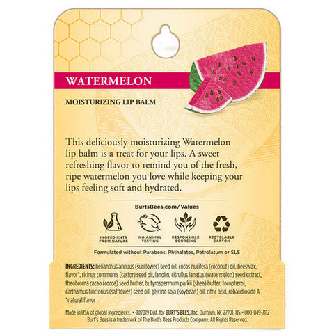 Burts Bees, Watermelon Lip Balm Blister, 1 Count Burts Bees