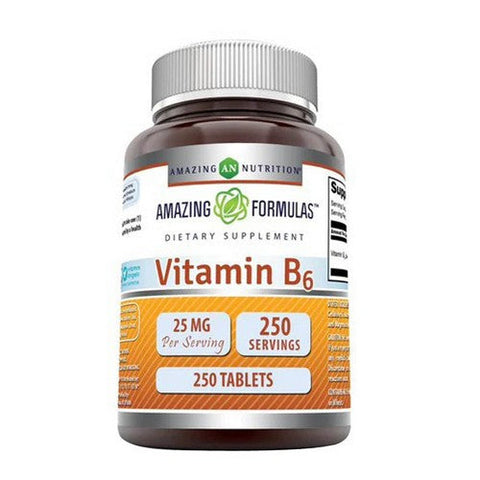 Amazing Nutrition, Amazing Formulas Vitamin B6, 25 mg, 250 Tabs Amazing Nutrition