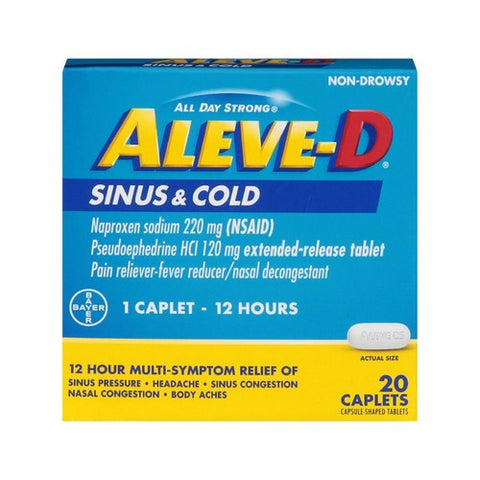 Aleve D, All Day Strong Sinus And Cold, 20 Caps