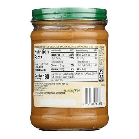 Santa Cruz, Organic Peanut Butter Dark Creamy, 16 Oz(Case of 12) Santa Cruz
