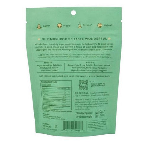 Plant People, WonderCalm Mushroom Summer Peach, 60 Gummies Plant People