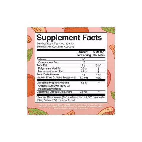 MaryRuth's, Coq10 Liposomal Citrus Peach, 7.6 Oz MaryRuth's