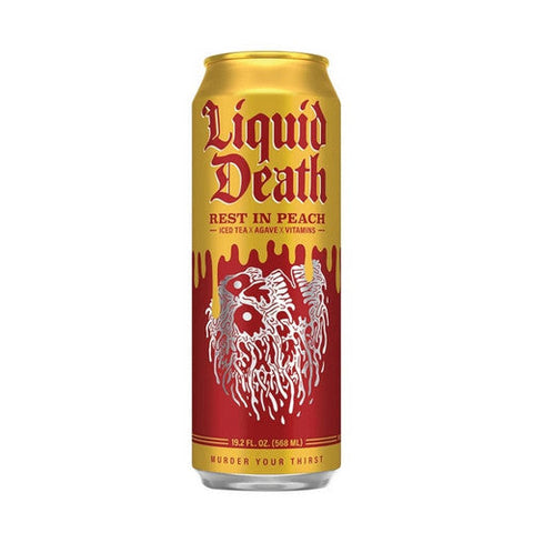 Liquid Death, Rest In Peace Iced Tea, 19.2 Oz (Case Of 12) Liquid Death