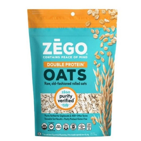 Zego, Organic Oats Double Protein Bag, 14 Oz (Case Of 5) Zego