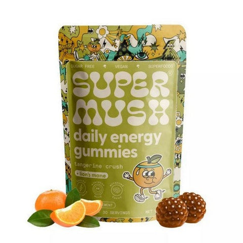 SuperMush, Daily Energy Mushroom Vegan Supplement, 60 Gummies SuperMush