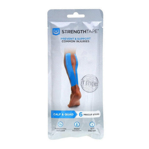 StrengthTape, Kinesiology Calf & Quad Taping Kit Blue, 1 Count StrengthTape