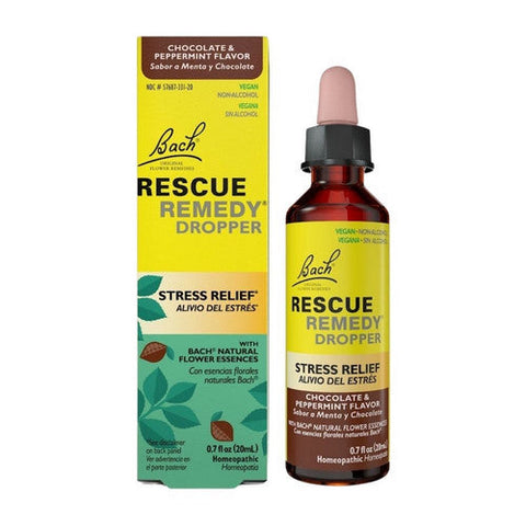 Bach, Rescue Remedy Dropper Stress Relief Chocolate And Peppermint, 0.7 Oz Bach