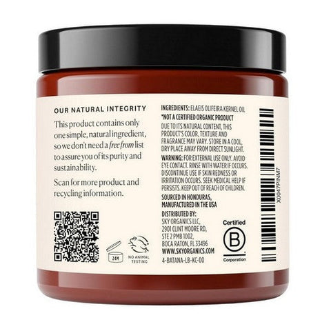 Sky Organics, Batana Oil 100% Raw And Unrefined, 4 Oz Sky Organics
