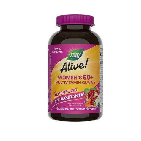 Alive! Women's 50 Plus Gummy Multivitamin Mixed Berry 150 Count by Nature's Way