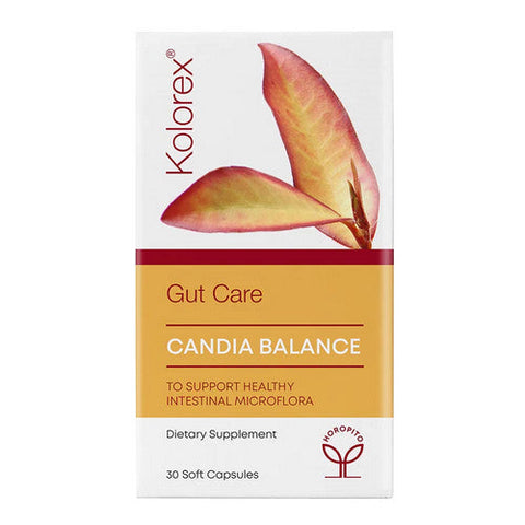Kolorex, Gut Care And Candida Balance, 30 Soft Gels Kolorex