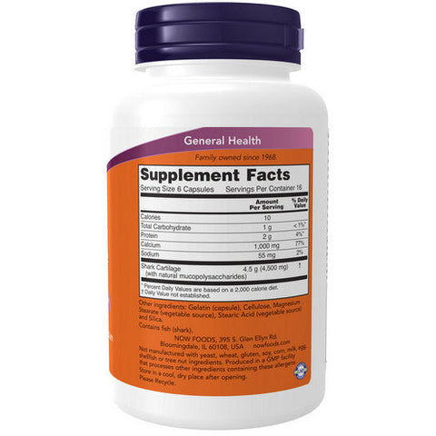 Now Foods, Shark Cartilage, 750 mg, 100 Caps Now Foods