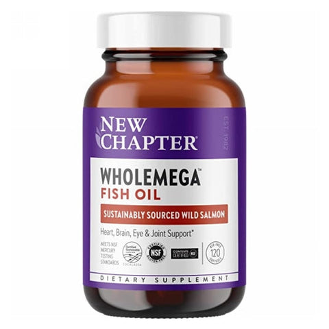 New Chapter, Wholemega Whole Fish Oil, 1000 mg, 120 Softgels New Chapter