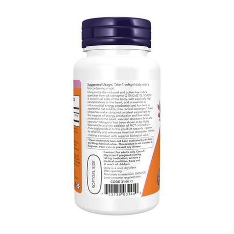 Now Foods, Ubiquinol Extra Strength, 200 mg, 60 Softgels Now Foods