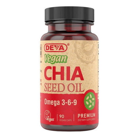 Vegan Chia Seed Oil 90 Veg Caps by Deva Vegan Vitamins