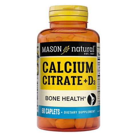 Mason, Calcium Citrate With Vitamin D3, 60 Caps Mason