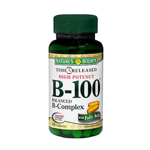 Nature's Bounty, Vitamin B-100 B-Complex, 60 tabs Nature's Bounty