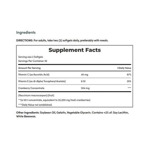 Nature's Bounty, Cranberry, 25,200 Mg, 60 Caps Nature's Bounty